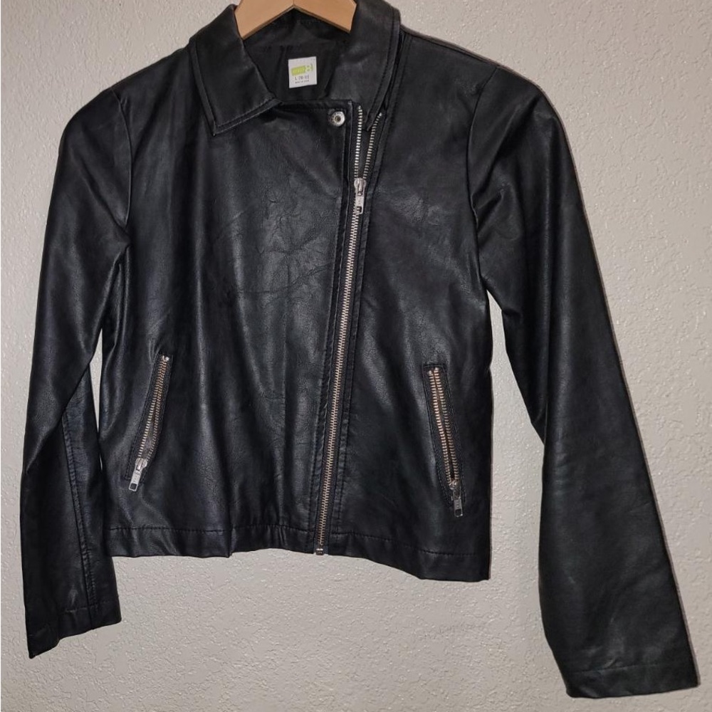 Girls Faux Leather Jacket